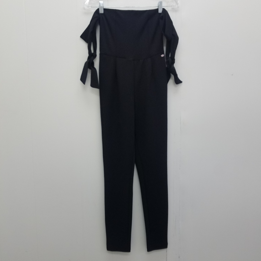 Guess Off Shoulder Adjustable Ribbon Toes Jumpsuit Style# Q81D16R63N0